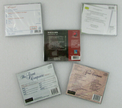 Lot of 5 CDS: The Great Composers Vol 1 & 2, Mozart, Chopin