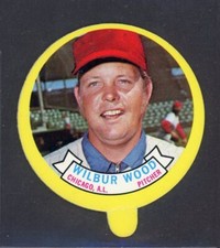 1973 TOPPS CANDY LIDS  WILBUR WOOD  CHICAGO WHITE SOX  25922