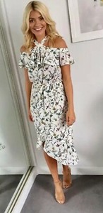 oasis cream floral dress