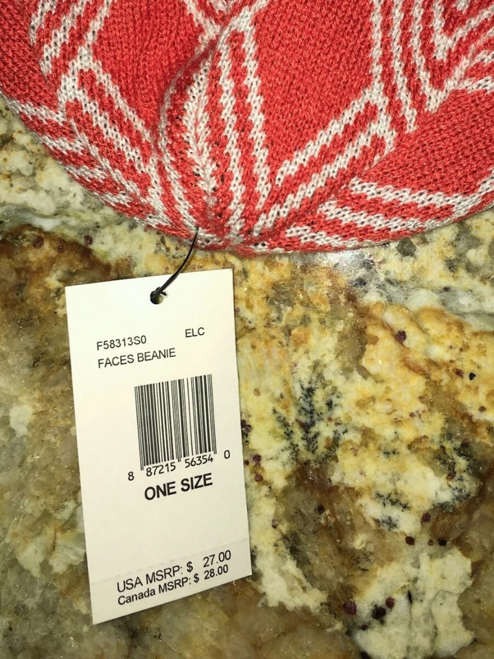 VOLCOM Caras Gorro Tejido Naranja Blanco Negro Invierno Sombrero NUEVO Niños Jóvenes Niños Niñas Foto 3 de 3