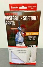 Franklin Deluxe Baseball Softball Pants Youth X-Small White 10365 20 22 waist