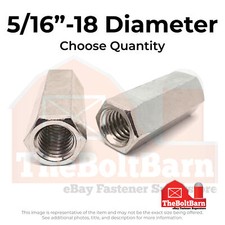 5/16-18x1" 316 Stainless Steel Coupling Nuts Pick Quantity 