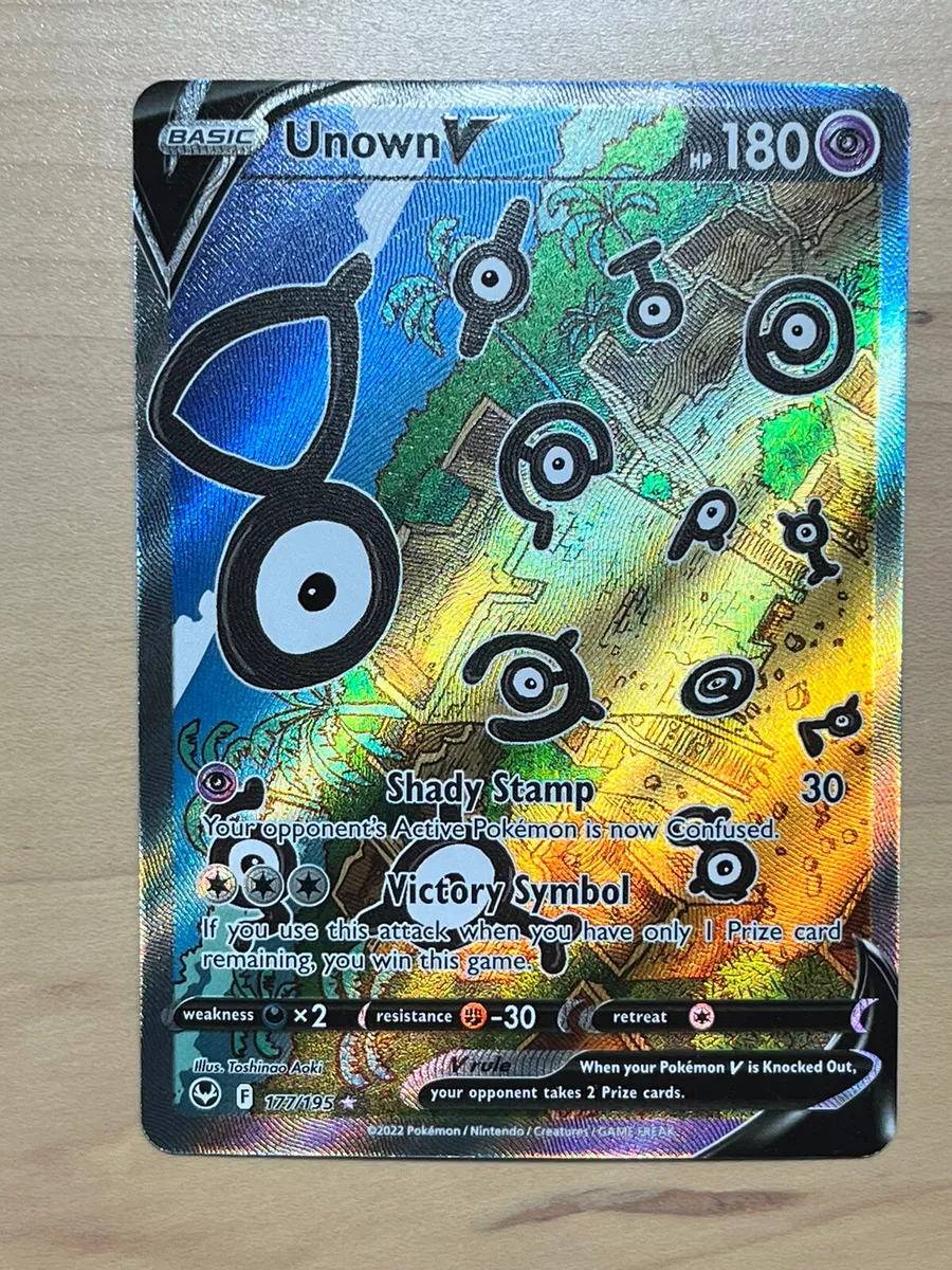 Unown V (Alternate Full Art) 177/195 - Silver Tempest