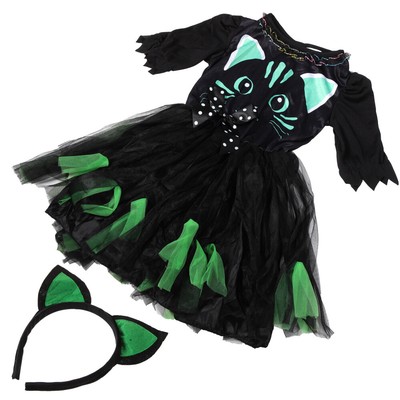 costume gatto per bambini di halloween Costumi Vestito Gatto Per