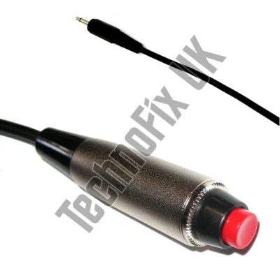 Hand PTT switch, straight cable, for desk/boom microphone/headset, 3.5mm jack