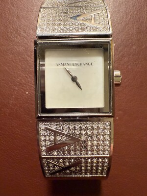 Armani Exchange Laine White Mother Of Pearl Ladies Watch - Diamonds