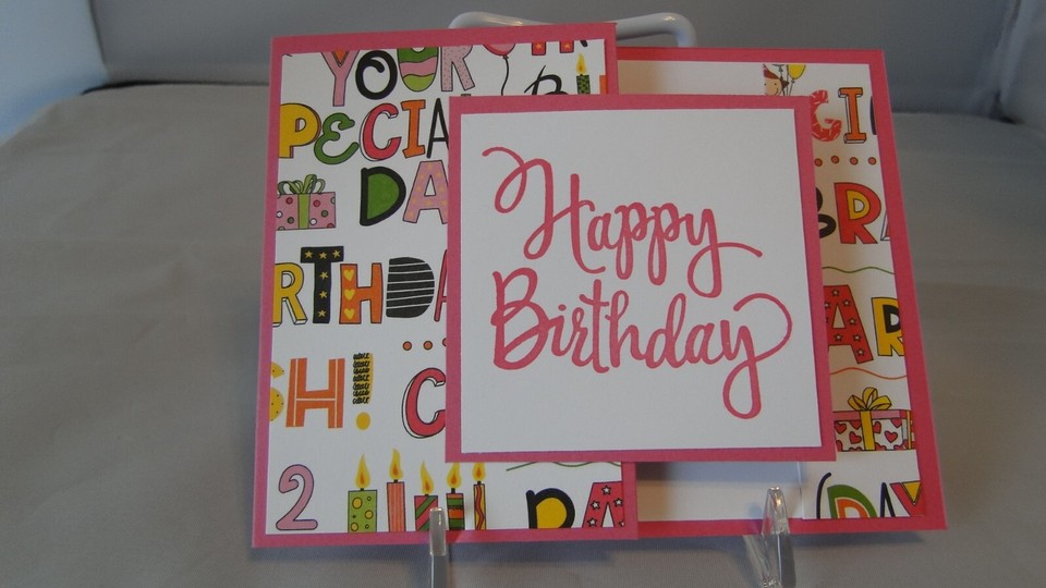Stampin up card kit set of 4 Happy Birthday 15b gift card pick your ...