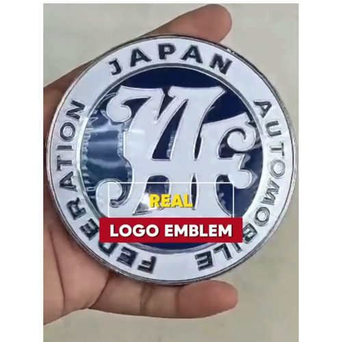 Insignia emblema JDM JAF logotipo azul blanco para parrilla delantera Honda Toyota Nissan Datsun - Vídeo 1 de 1