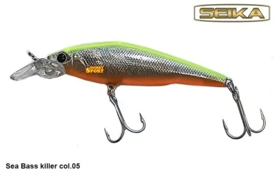 SEIKA TUBERTINI SEIKA SEA BASS KILLER FAT 70 COL. 05 YSO SLOW SINKING 8 GR MINNOW SPINNING MARE