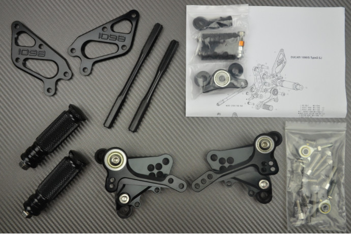 Commandes reculées ajustables alu pour Ducati SBK 1198 - 2