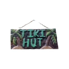 Chainsaw Carving Tiki Hut Bar Sign Palm Tree Hawaii Cypress Handmade 