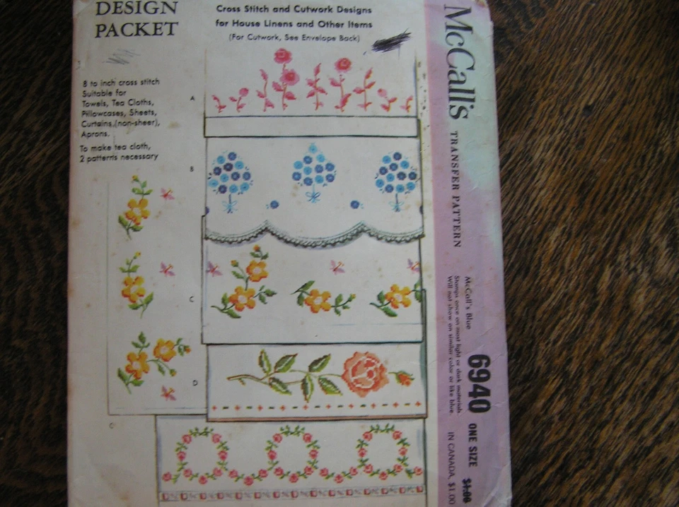 Lot of 3 Transfers & Patterns CUTWORK Embroidery For Pillowcases~Sheet~Tablecovr - Image 2 of 4