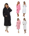 Womens Pure 100% Cotton Luxury Towelling Bath Robes Dressing Gowns Size Uk 6-16