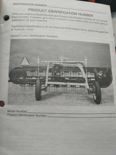 Case IH 860 960 970 Parallel bar Rakes Operator's Manual - Picture 2 of 2
