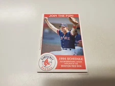 RS20 Pawtucket Red Sox 1994 Minor Baseball Pocket Schedule - Dunkin Donuts