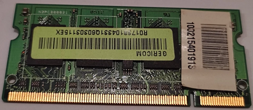 Super Elixir LAP TOP MEMORY 512MB PC2-4200 533MHz M1S51264TUH8AOF-37B  NOTEBOOK - Image 2 of 4