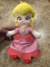 Nintendo Super Mario Princess Peach Plush Stuffed Doll 9  Toy 2024 Pink Yellow