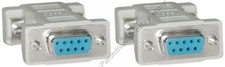 DB9pin Female F Null Modem Nul/Cross Serial RS232 cable gender changer Adapter F