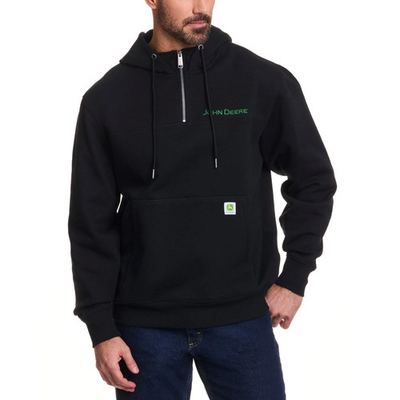 #ad #ad John Deere Men#x27;s Quarter Zip Hoodie Heavyweight Cotton New with Tags $27.99
