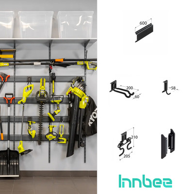Goliat Garagensystem Wandschiene Werkstatt-Haken Endkappen Verbinder Modul