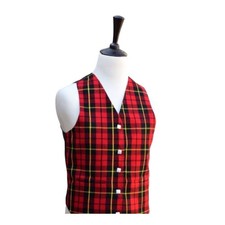 Scottish Wallace Tartan Kilt Waistcoat Men's Traditional 5 Button Kilt Vest