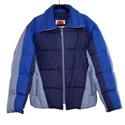 Vintage Mountain Goat by White Stag Men's Large Down Puffer Jacket Coat Blue 80s