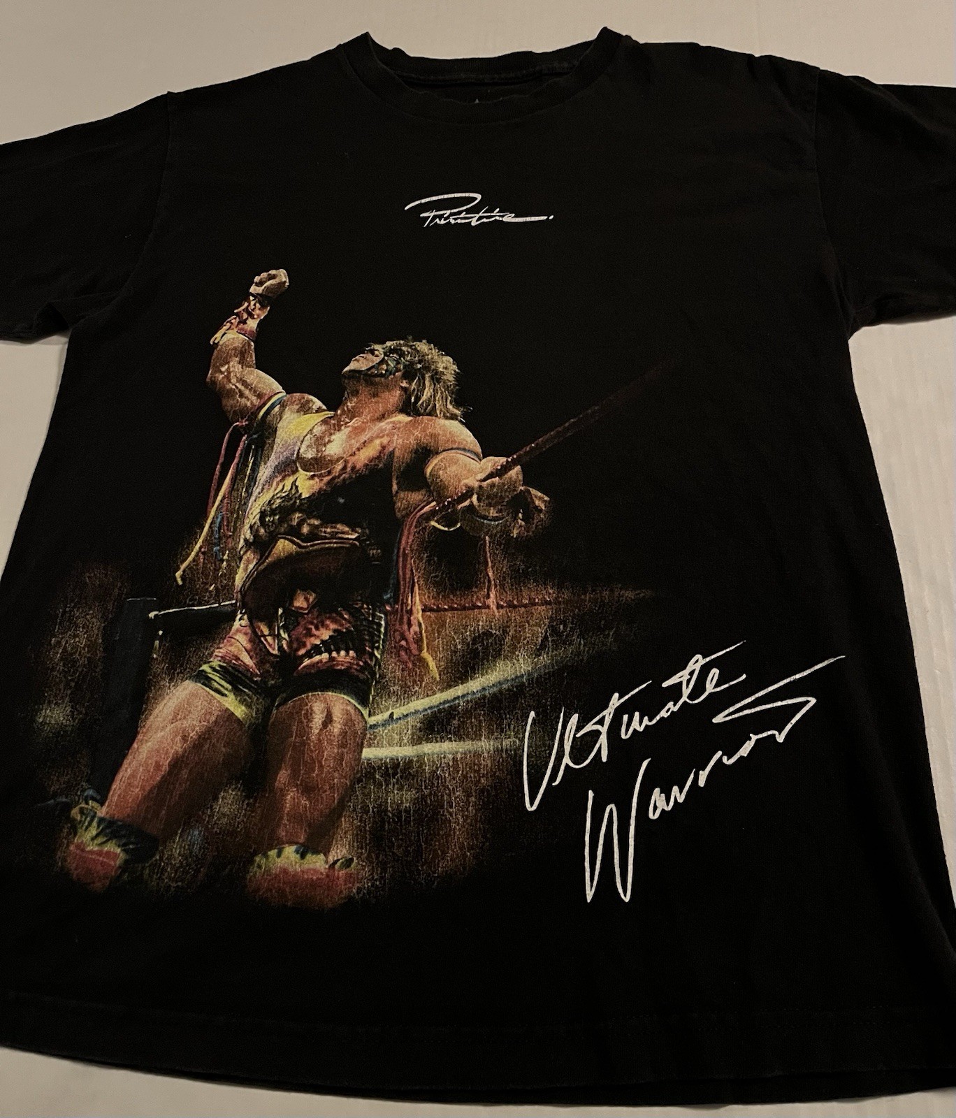 WWE Primitive Ultimate Warrior Wrestling T-Shirt MEDIUM WrestleMania Hulk WWF