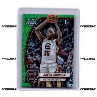 2024-25 Bowman U Chrome - Green Shimmer #60 Raven Johnson Rookie SP