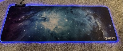 NPET RGB Galaxy Large Gaming Mouse Pad Purple & Blue LED Edge Micro-USB Wired
