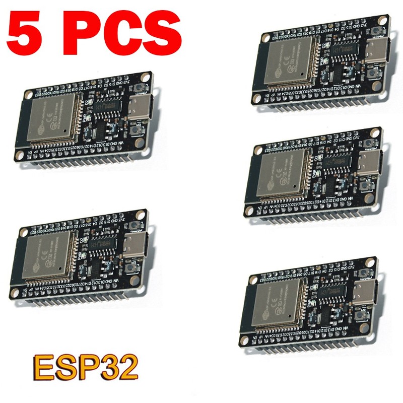 5PCS NodeMcu ESP32 WROOM-32 30 pins Development Board Core WLAN WiFi Bluetooth