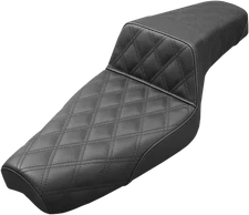 SADDLEMEN 879-03-175 Step-Up Seat - Full Lattice Stitch - Black - XL