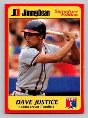 1991 Jimmy Dean Signature Edition #14 Dave Justice