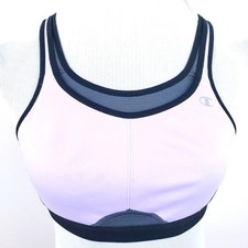 34C Champion Max Support Sports Bra Purple High Impact Adjustable Strap Cushion