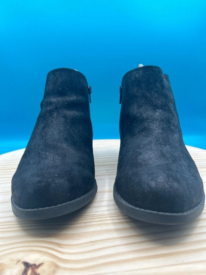 Carlos by Carlos Santana Brie Ankle Bootie Women's Sz 9.5M Black Suede Side Zip - Image 2 of 4