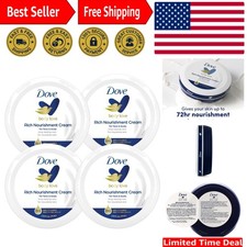 Dove Rich Nourishment Cream, 4-Pack Travel Sizes for Extra Dry Skin Relief