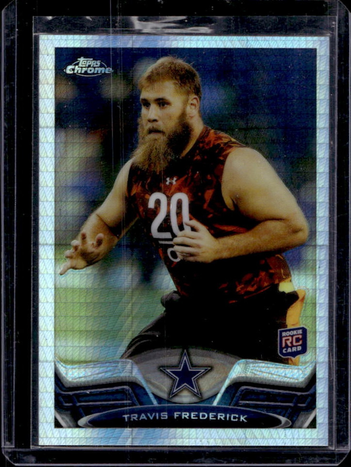 Travis Frederick Topps Chrome #157 Prism Refractor