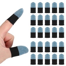 40 Pack Mobile Gaming Finger Sleeve, Blue/Black