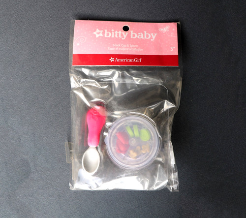  SNACK CUP & SPOON SET for 15'' Bitty Baby doll