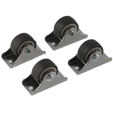 4Pcs Fixed Caster Wheels Mini Small for Bed Drawer Furniture Moving Parts NEW