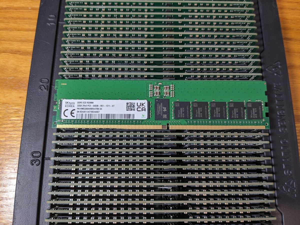 Hynix 32GB PC5-6400B 2Rx8 DDR5 ECC RDIMM Reg Server Memory