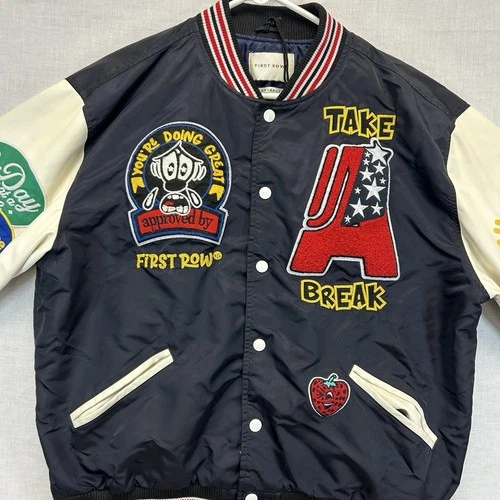 First Row Varsity Jacket Mens XXL You're Doing Great Graphic Letterman Bomber image 2