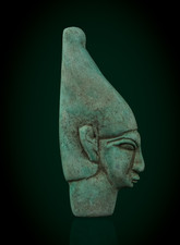 Authentic Rare Antique Head Of King Osiris Ancient Egyptian BC ERA