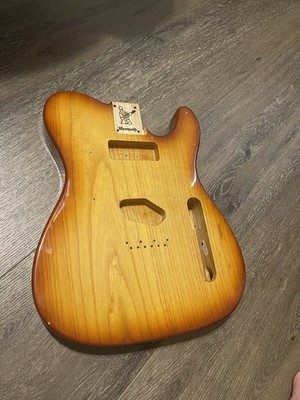 Warmoth 1 Piece Ash Telecaster Body Sienna Burst Tele