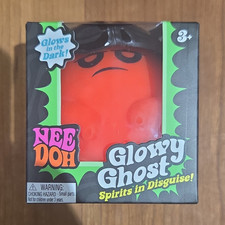 NeeDoh Glowy Ghost Glows In The Dark Squish Toy Orange 26062YP Authentic