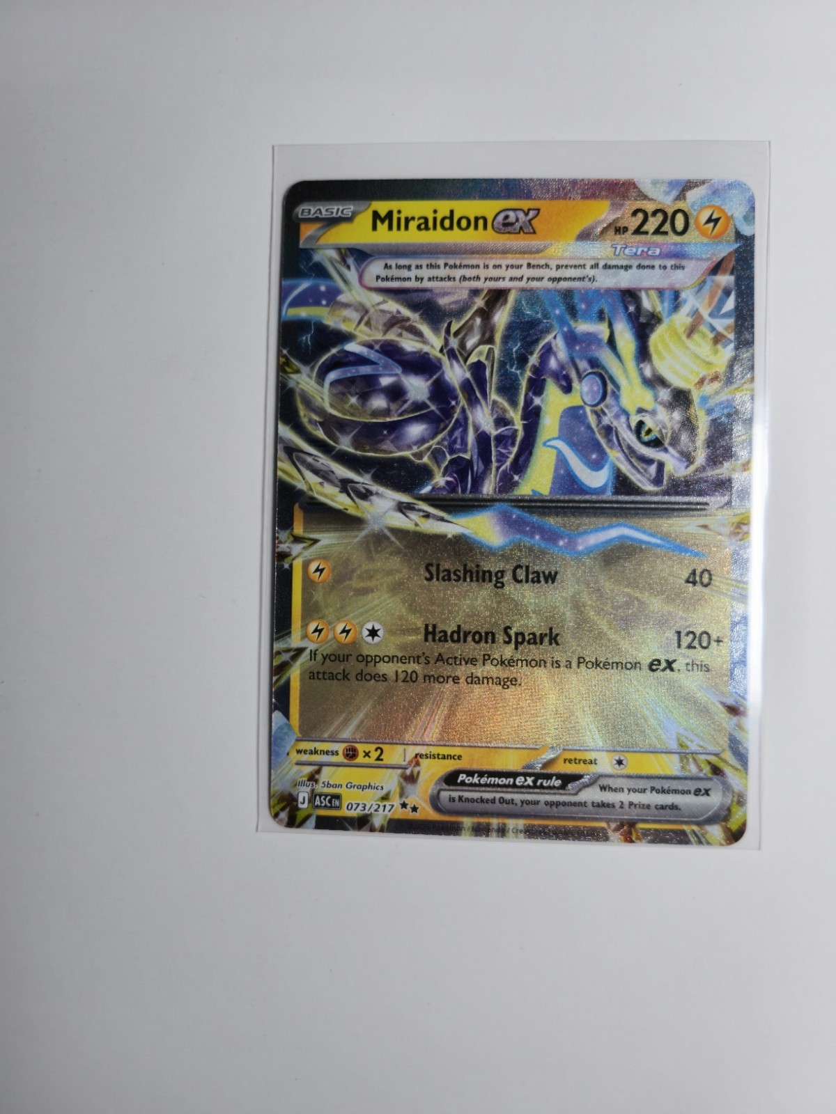 Pokemon Miraidon Ex 073/217 Mega Evolutions Ascended Heroes Ready To ship