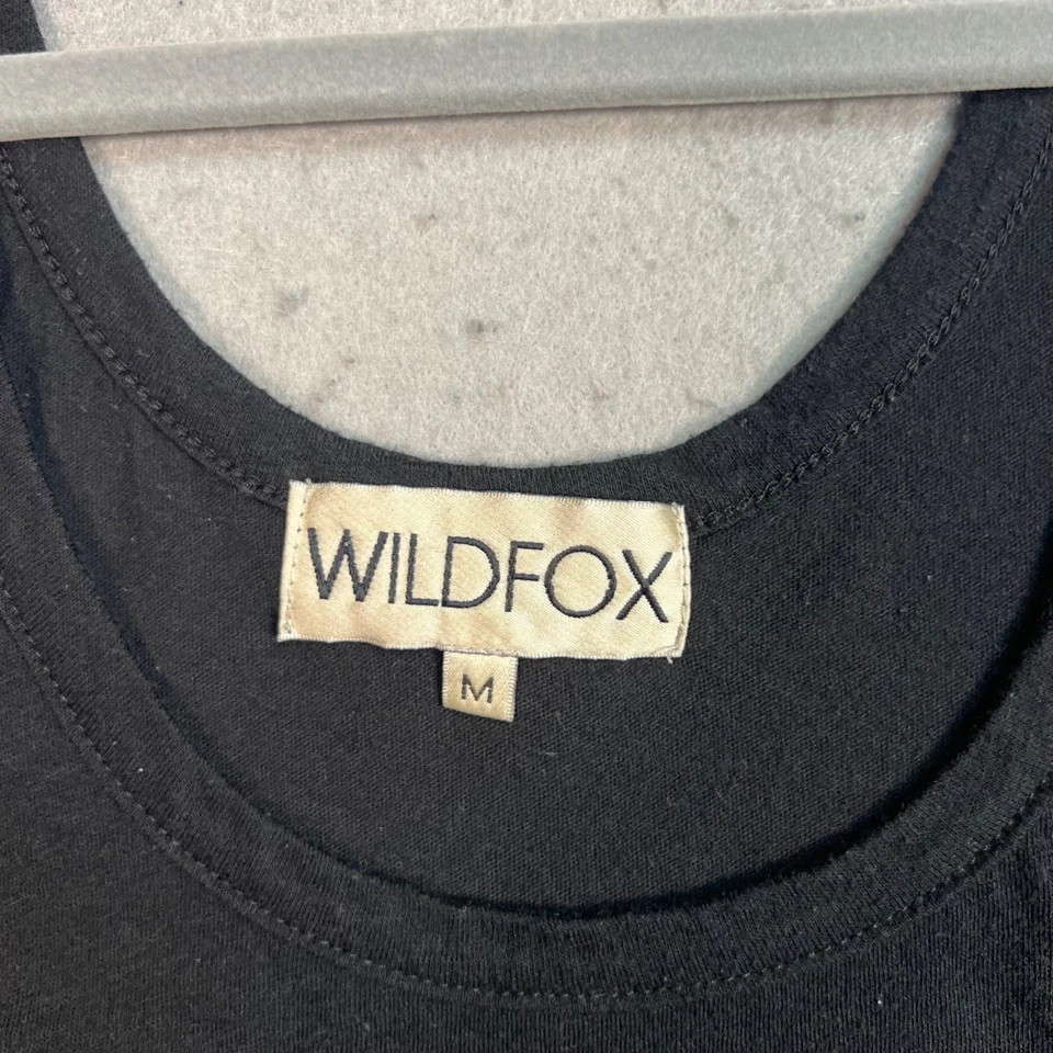 Camiseta sin mangas Wildfox para mujer negra "Treat" talla mediana mezcla de algodón y poliéster Foto 3 de 4