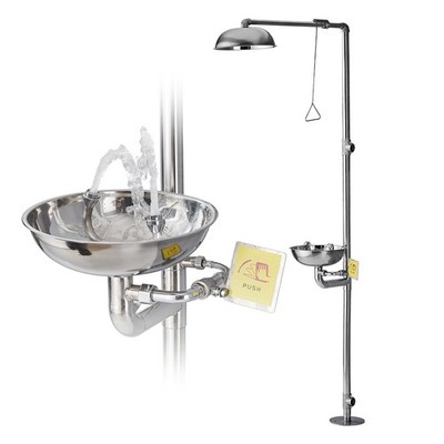 Stainless Steel Combination Shower Station Emergency Eye Wash Eyewash Station