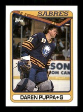  238 Daren Puppa 31 Sabres 1990 Topps Hockey Sports Trading Card 