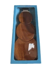 Nambe Snowman Cheese Board With Top Hat Spreader Holiday Christmas Winter