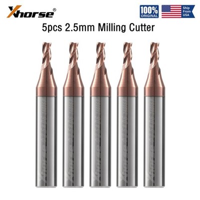 5pcs XHORSE 2.5mm Milling Cutter For Condor MINI/XC-007/Dolphin XP-005L Machine